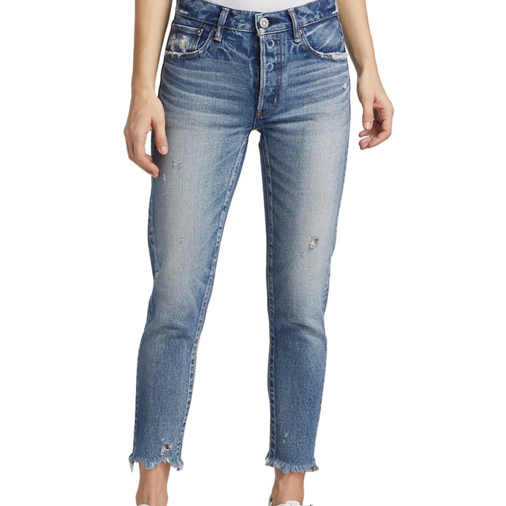 Moussy Vintage Merry Distressed Ankle Crop Jeans Size 26